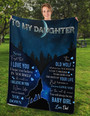 To My Daughter From Dad Wolf Fleece Blanket Halloween gift Funny Halloween Christmas Party Dad Mom Christmas gift