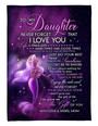 To My Daughter Never Forget That I Love You, Pretty Mermaid Fleece Blanket Home Decor Bedding Couch Gift From Mom