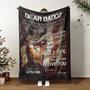Father Day Blanket - Fleece Blanket for Dad from Daughter - So Much of Me is Made from Father Blanket