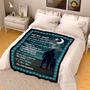 Father's Day Blanket For Dad, Fleece Blanket With Message, Blanket From Daughter To Dad