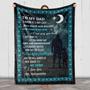 Father's Day Blanket For Dad, Fleece Blanket With Message, Blanket From Daughter To Dad