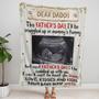 Gift First Fathers Day Blanket, To My Daddy Blanket With Custom Sonogram Picture And Name