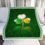 Irish Color Lucky Shamrock Happy St. Patrick's Day Fleece Blanket