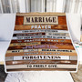 Marriage Prayer Blanket Anniversary Engagement For Couples Newly Engaged Wedding Bridal Shower For Wife Christian For Women Fleece Throw Blanket