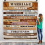 Marriage Prayer Blanket Anniversary Engagement For Couples Newly Engaged Wedding Bridal Shower For Wife Christian For Women Fleece Throw Blanket