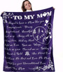to My Mom Blanket for Mom - I Love You Mom Blanket Gift from Daughter Son for Mother Throw Blanket