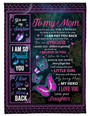 Mother's Day Blanket - Fleece Blanket To My Mom Print Designed Butterfly