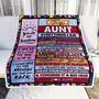Personalized To My Aunt Blanket From Niece Nephew Wood Everything I Am You Helped Me To Be Aunt Birthday Mothers Day Christmas Fleece Blanket
