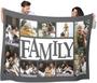 Personalized Blankets with Photo Text Custom Photo Blankets Customized Using My Own Photos, Picture Blanket Gifts for Family and Friends on Christmas Wedding Mothers Day, Father Day