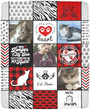 Personalized Cat Memorial Gifts - Pet Loss Gifts - Custom Sympathy Blankets with Loss of Cat Picture and Name - Grieving Gift for Cat Mom