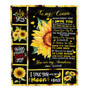 Personalized To My Cousin Blanket From Family Never Forget I Love You Sunflower Cousin Birthday Graduation Christmas Customized Bed Quilt Fleece Throw Blanket
