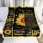 Personalized To My Cousin Blanket From Family Never Forget I Love You Sunflower Cousin Birthday Graduation Christmas Customized Bed Quilt Fleece Throw Blanket