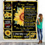 Personalized To My Cousin Blanket From Family Never Forget I Love You Sunflower Cousin Birthday Graduation Christmas Customized Bed Quilt Fleece Throw Blanket