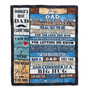 Personalized To My Dad Blanket From Daughter Son Wood Thank You For Being My Dad Fathers Day Birthday Christmas Customized Bed Fleece Throw Blanket