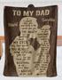 Personalized To My Dad Blanket, If I Could Give You One Thing in Life, Gift for Fathers Day From Daughter