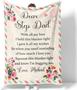 Personalized Dear Stepdad from Daughter Cozy Throw Fleece Father's Day Blanket