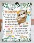 Personalized Name Blanket, To My Mom Blanket, Mother's Day Blanket, Blanket For Mom From Daughter, Mommy To Be, Sloth Cute Fleece Blanket