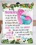 Personalized Name Blanket, To My Mom Blanket, Mother's Day Blanket, Blanket For Mom From Daughter, Mommy To Be, Baby Saurus Cute Blanket