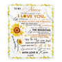 Personalized To My Niece Blanket From Aunt Auntie Uncle I Love You White Sunflower Niece Birthday Christmas Thanksgiving Graduation Customized Fleece Blanket