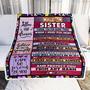 Personalized To My Sister Blanket from Brother You Will Always Be In My Heart Sister Birthday Thanksgiving Christmas Customized Fleece Throw Blanket