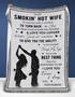 Personalized To My Smokin Hot Wife Dance Blanket From Wife, To My Wife If I Had One Wish It Would Be To Turn Back Couple Dance Blanket For Wife