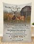 Personalized To My Wife Deer Couple Blanket From Husband, To My Wife Once Upon A Time God Blessed The Broken Road Farmer Blanket Gifts For Wife