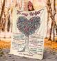 Personalized To My Wife Tree Heart Blanket From Husband To My Wife I am Blessed To Have An Angel In My Life Blanket