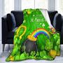 St Patricks Day Rainbow Throw Blanket - Gift for St Patrick's Day