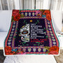 Sugar Candy Skull I Am The Storm Blanket Mexican Mexico Girls Women Birthday Christmas Fleece Blanket