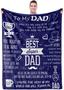 Throw Blanket to My Dad from Daughter Son Gifts for Fathers Day Best Super Dad Blanket
