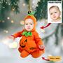 Ornament - Baby Pumpkin Costume Ornament - Custom Name and Baby