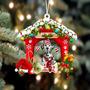 Ornament- Dalmatian-Christmas House Two Sided Ornament, Happy Christmas Ornament, Car Ornament