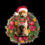 Ornament- Fox Christmas Ornament, Happy Christmas Ornament, Car Ornament
