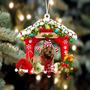 Ornament- Goldendoodle-Christmas House Two Sided Ornament, Happy Christmas Ornament, Car Ornament