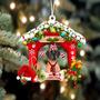 Ornament- Great Dane-Christmas House Two Sided Ornament, Happy Christmas Ornament, Car Ornament
