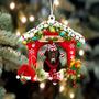 Ornament- Newfoundland-Christmas House Two Sided Ornament, Happy Christmas Ornament, Car Ornament