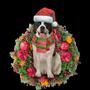Ornament- Saint Bernard Christmas Ornament, Happy Christmas Ornament, Car Ornament