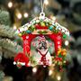 Ornament- Shih Tzu 2-Christmas House Two Sided Ornament, Happy Christmas Ornament, Car Ornament