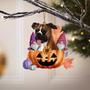 Boxer (Uncropped)-Gnomes Pumpkins Hanging Ornament