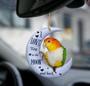 Caique moon back gift for bird lover two sided ornament