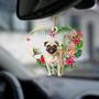 Pug 1-Hello Summer-Two Sided Ornament