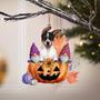 Rat Terrier-Gnomes Pumpkins Hanging Ornament