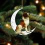 St Bernard-Sit On The Moon-Two Sided Ornament