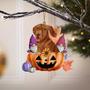 Vizsla-Gnomes Pumpkins Hanging Ornament