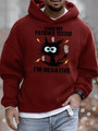 Mens I Had My Patience Tested I Am Negative Funny Bang Pussy Graphics Printed Hoodie Loose Casual Text Letters Sweatshirt