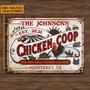 Personalized Chicken Coop Rise And Shine White Custom Classic Metal Signs- Chicken Coop Sign - Metal Chicken Coop Sign