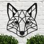 Cute Fox Metal Sign, Metal Geometric Fox Art Sign, Fox Metal Wall Decor for Bedroom Home Decor, Wildlife Lover Sign, Housewarming Gift