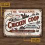 Personalized Chicken Coop Fresh Eggs Laid Daily Customized Classic Metal Signs- Chicken Coop Sign - Metal Chicken Coop Sign