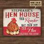 Personalized Chicken Rooster May Crow Customized Classic Metal Signs- Hen House Signs- Chicken Coop Sign- Metal Chicken Coop Sign