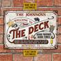 Personalized Deck Grilling Red Listen To The Good Music Custom Classic Metal Signs| Custom Metal Patio Sign | Custom Metal Pool Sign |